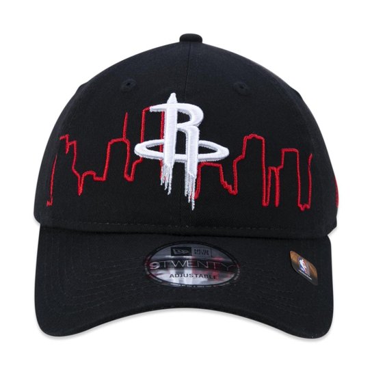 BONE 9TWENTY HOUSTON ROCKETS TIP-OFF ABA CURVA ABA CURVA STRAPBACK PRETO NEW ERA