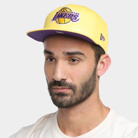 Boné Aba Reta New Era 950 Los Angeles Lakers Snapback Masculino