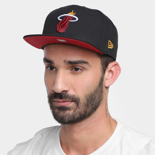 Boné Aba Reta New Era 950 Miami Heat Snapback Masculino
