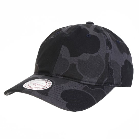 Boné Mitchel & Ness Camu Slouch Strap Aba Curva - Musgo