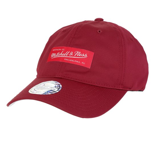 Boné Mitchell & Ness Branded Aba Curva - Vinho