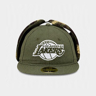 Bone New Era 59 FIFTY Retro Crown Los Angeles Lakers NBA - Verde