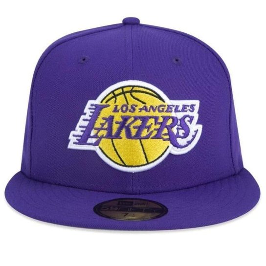 Boné New Era 5950 Los Angeles Lakers Aba Reta Roxo