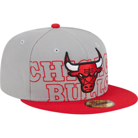 BONÉ NEW ERA 59FIFTY FITTED CHICAGO BULLS NBA DRAFT 2023 FECHADO