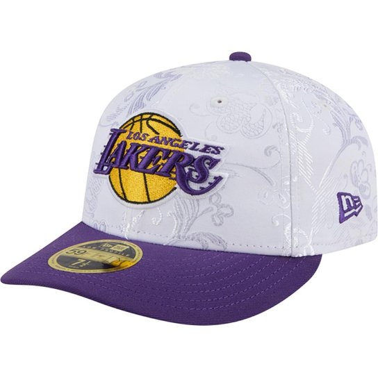 Boné New Era 59Fifty Fitted Low Profile Los Angeles Lakers 59Fifty Day 2025 Masculino