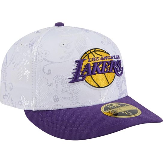Boné New Era 59Fifty Fitted Low Profile Los Angeles Lakers 59Fifty Day 2025 Masculino