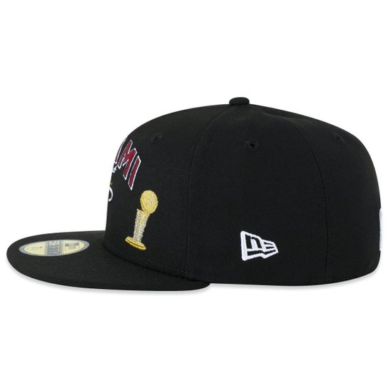 BONE NEW ERA 59FIFTY FITTED NBA MIAMI HEAT FAN
