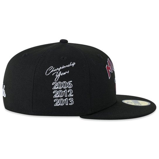 BONE NEW ERA 59FIFTY FITTED NBA MIAMI HEAT FAN