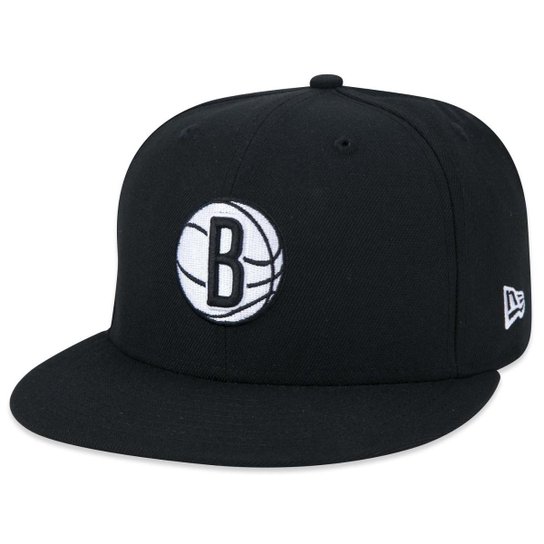 Boné New Era 59Fifty Fitted NBABrooklyn Nets Core Fechado Masculino