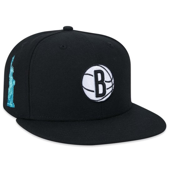 Boné New Era 59Fifty Fitted NBABrooklyn Nets Core Fechado Masculino