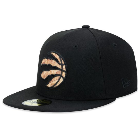 Boné New Era 59Fifty Fitted NBAToronto Raptors Back To Black Masculino