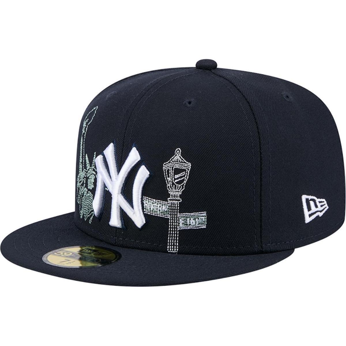 Boné New Era 59FIFTY Fitted New York Yankees State Stitch | Loja NBA
