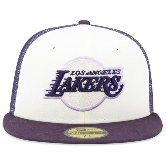 Boné New Era 59Fifty Fitted Trucker NBALos Angeles Lakers Sunset Masculino