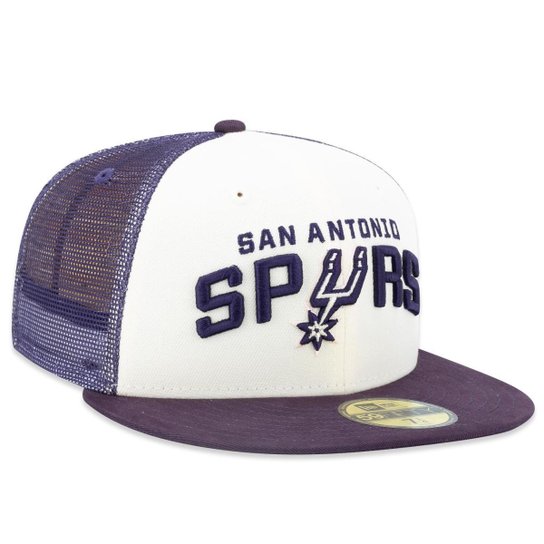 Boné New Era 59Fifty Fitted Trucker NBASan Antonio Spurs Sunset Masculino
