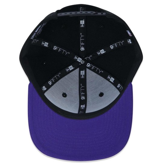 Boné New Era 9fifty Original Fit NBA Los Angeles Lakers Core Aba Reta Aba Reta Snapback Preto