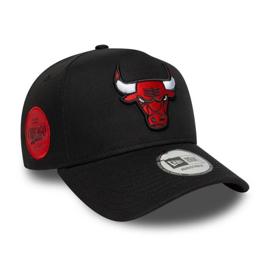 Bone New Era  9FORTY A-Frame Chicago Bulls NBA Preto