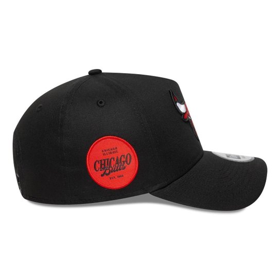 Bone New Era  9FORTY A-Frame Chicago Bulls NBA Preto