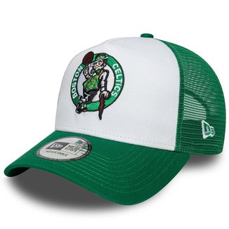 Boné New Era 9FORTY A-Frame Trucker NBA Boston Celtics Side Patch