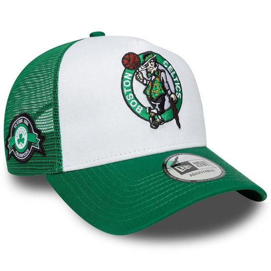 Boné New Era 9FORTY A-Frame Trucker NBA Boston Celtics Side Patch