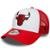 Boné New Era  9FORTY A-Frame Trucker NBA Chicago Bulls Side Patch - Vermelho