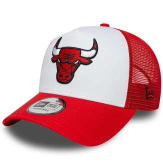 Boné New Era  9FORTY A-Frame Trucker NBA Chicago Bulls Side Patch