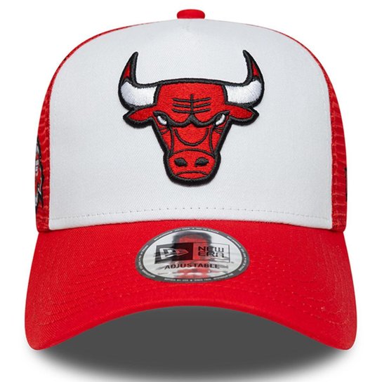 Boné New Era 9FORTY A-Frame Trucker NBA Chicago Bulls Side Patch