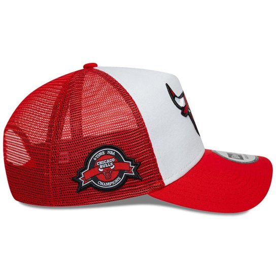 Boné New Era 9FORTY A-Frame Trucker NBA Chicago Bulls Side Patch