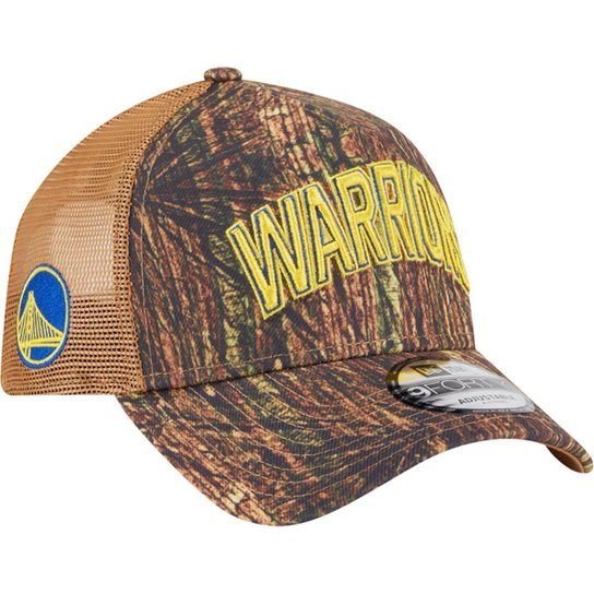 Boné New Era 9Forty Aframe Trucker Golden State Warriors Allstar Game 2025 Fan Pack Grove Masculino
