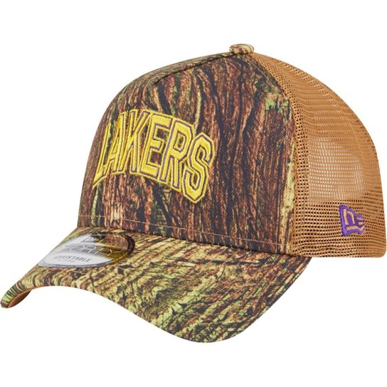 Boné New Era 9Forty Aframe Trucker Los Angeles Lakers Allstar Game 2025 Fan Pack Grove Masculino