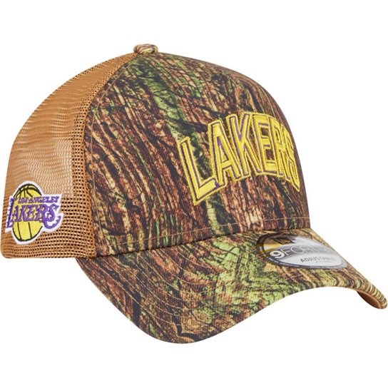 Boné New Era 9Forty Aframe Trucker Los Angeles Lakers Allstar Game 2025 Fan Pack Grove Masculino