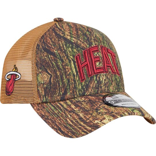 Boné New Era 9Forty Aframe Trucker Miami Heat Allstar Game 2025 Fan Pack Grove Masculino