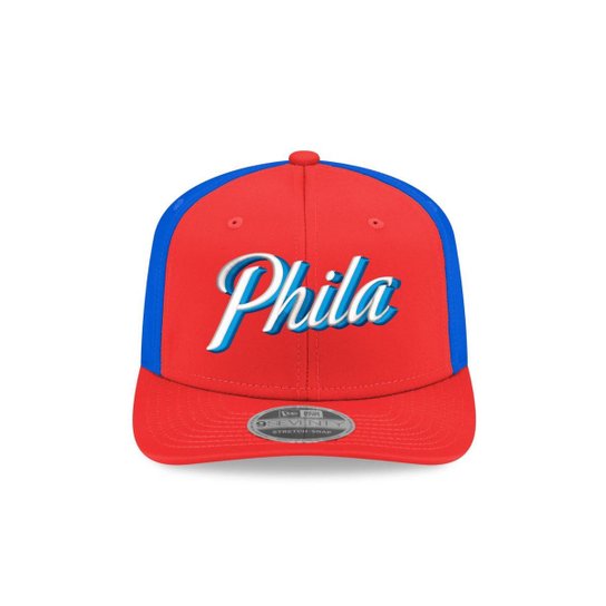 BONE NEW ERA 9SEVENTY STRTCH SNAP PHILADELPHIA 76ERS NBA VERMELHO