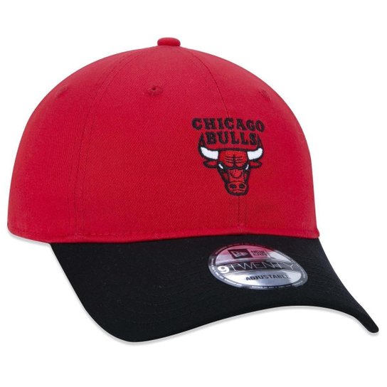 Boné New Era 9twenty NBA Chicago Bulls Core Aba Curva Aba Curva Strapback Vermelho