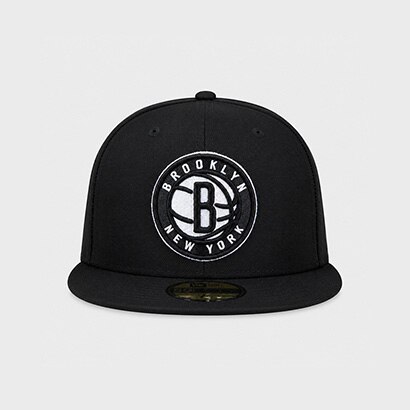 Boné New Era NBA Brooklyn Nets Aba Reta 59FIFTY - Preto