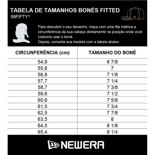 Boné New Era NBA Brooklyn Nets Aba Reta 59FIFTY