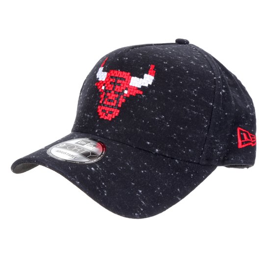 Boné New Era NBA Chicago Bulls Aba Curva Snapback A-Frame Rave Space Stars 9Forty - Preto