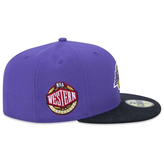 Boné New Era NBALos Angeles Lakers Fitted Aba Reta Fitted Core 2023 Masculino