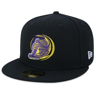 Boné New Era NBANeto 78 Los Angeles Lakers Aba Reta 59Fifty Fitted Masculino