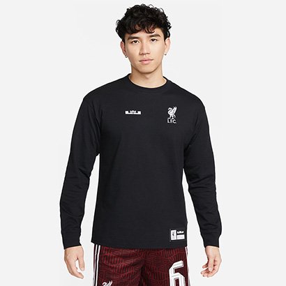 Camisa Liverpool FC x Lebron James Nike Manga Longa Masculina