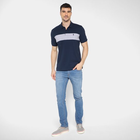 Camisa Polo NBA Piquet C/ Recorte Masculina