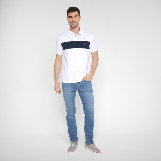 Camisa Polo NBA Piquet C/ Recorte Masculina