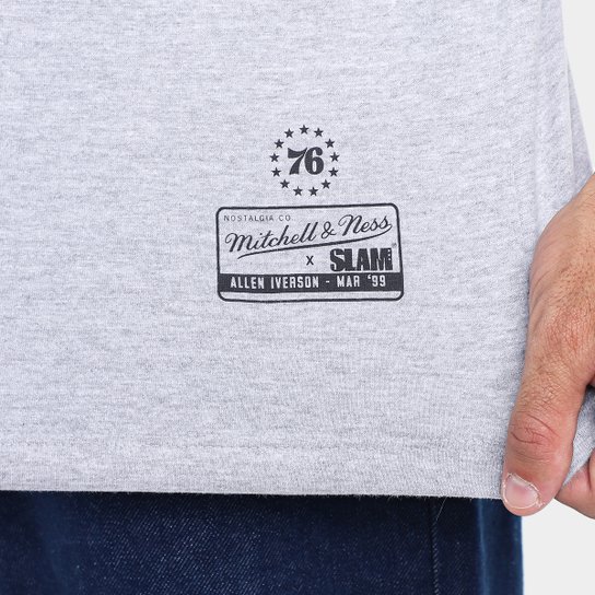 Camisa Sixers Mitchell & Ness Slam Iverson Masculina