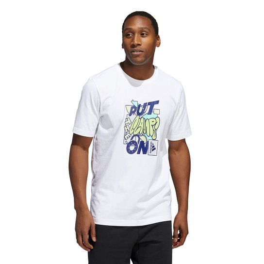 Camiseta Adidas Basquete Estampada Masculina