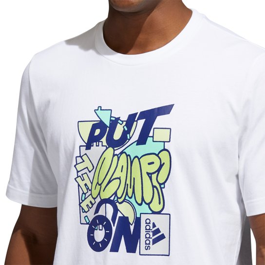 Camiseta Adidas Basquete Estampada Masculina