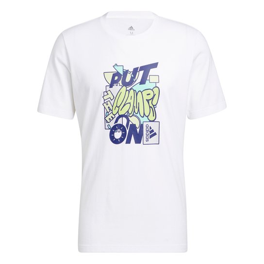 Camiseta Adidas Basquete Estampada Masculina