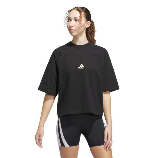 Camiseta Adidas Boxy Basketball Feminina