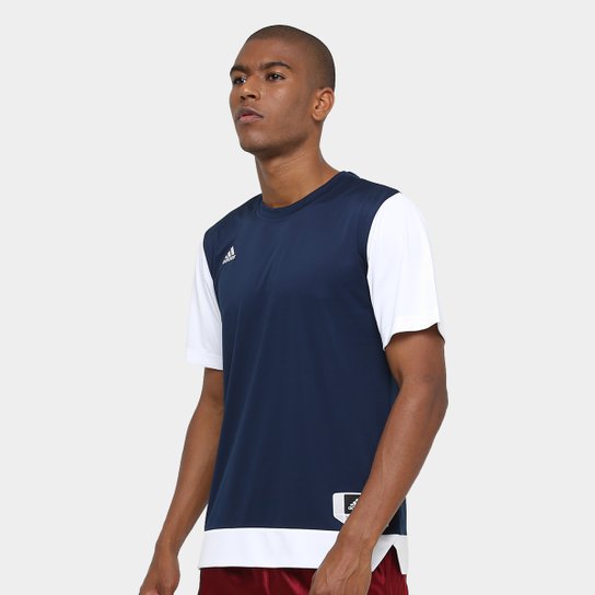 Camiseta Adidas Teamstock Shoot Masculina - Marinho