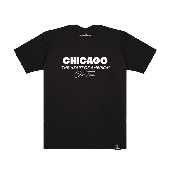 Camiseta Chicago Essentials City Preto Originals Brand