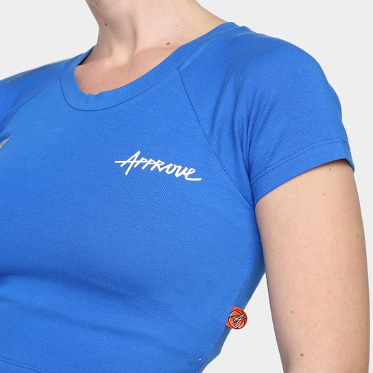 Camiseta Cropped Approve NBA Baby Look Basic Feminina