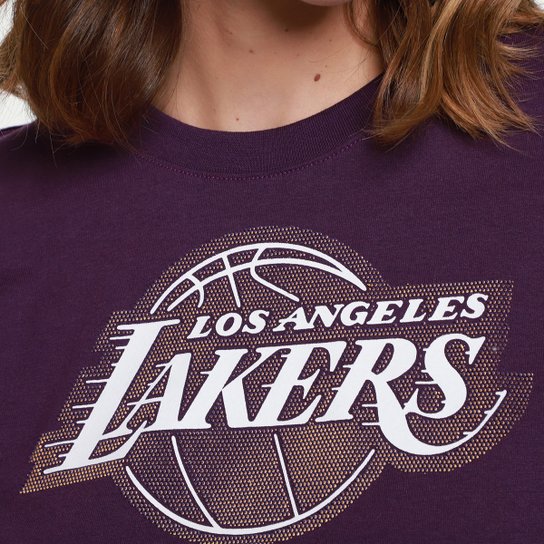 Camiseta Cropped NBA La Lakers Mitchell & Ness Feminina